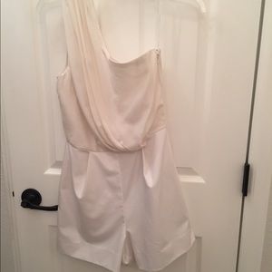 Black Halo One Shoulder Romper